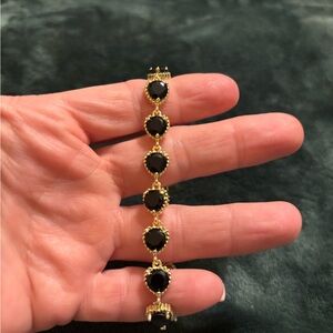Elegant Black and Gold Bracelet